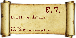 Brill Terézia névjegykártya